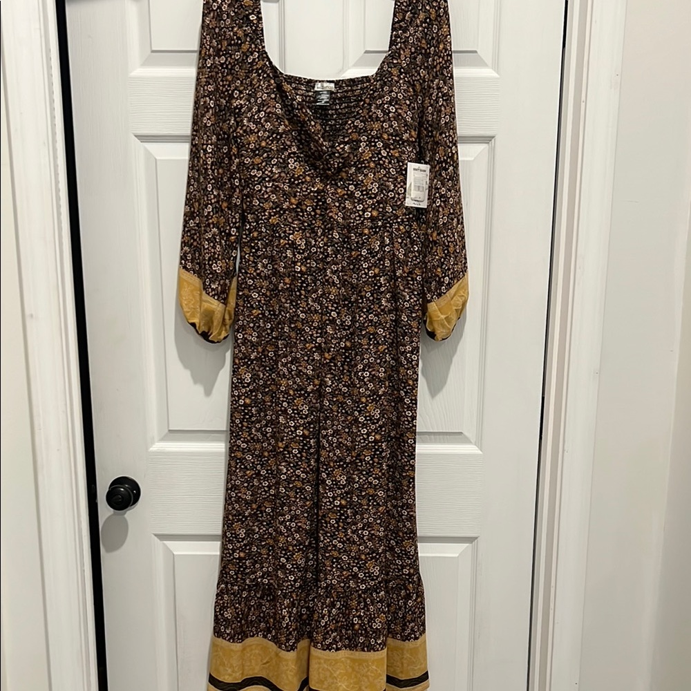 Wild Moss Floral Dress NWT M